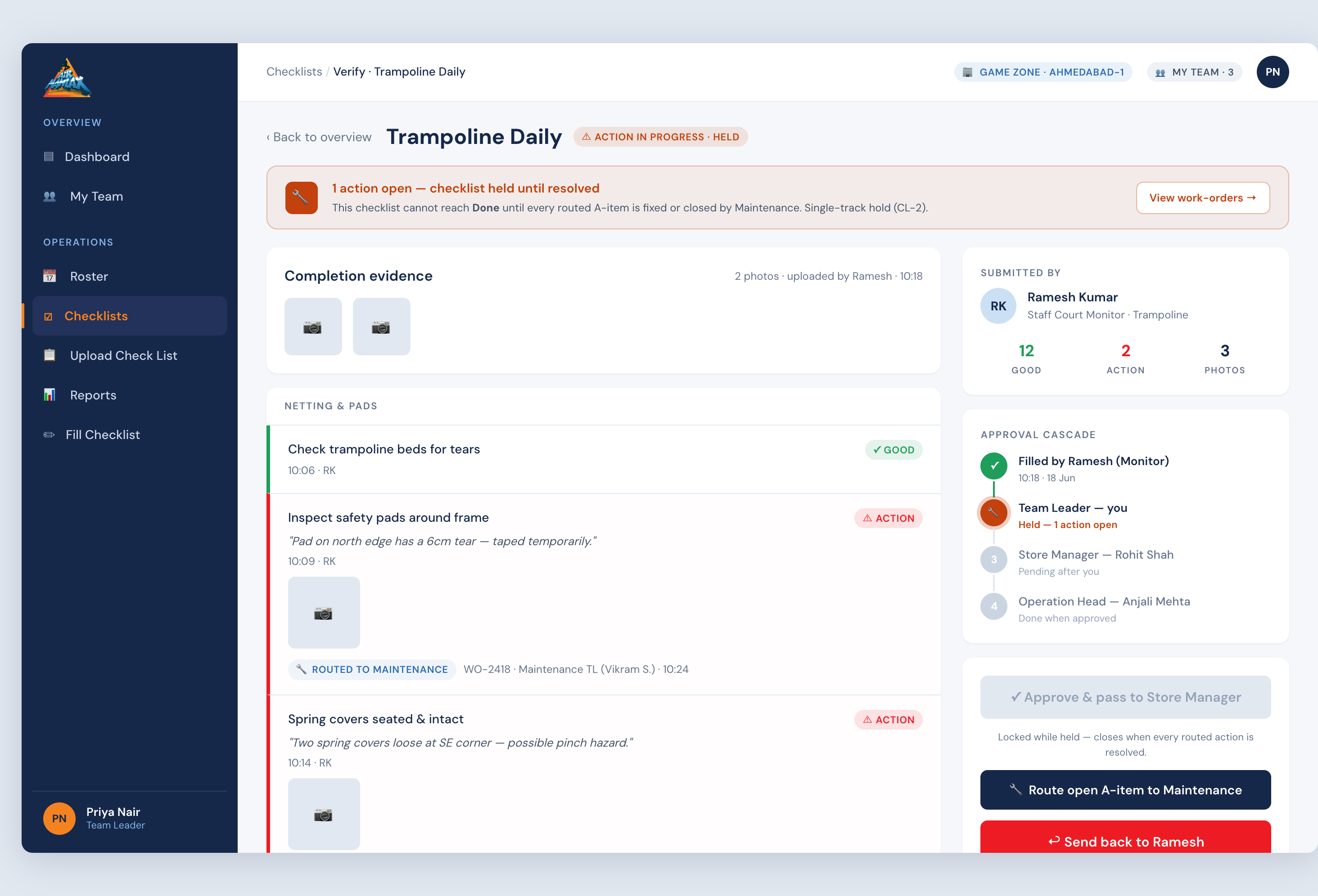 Checklist Verify